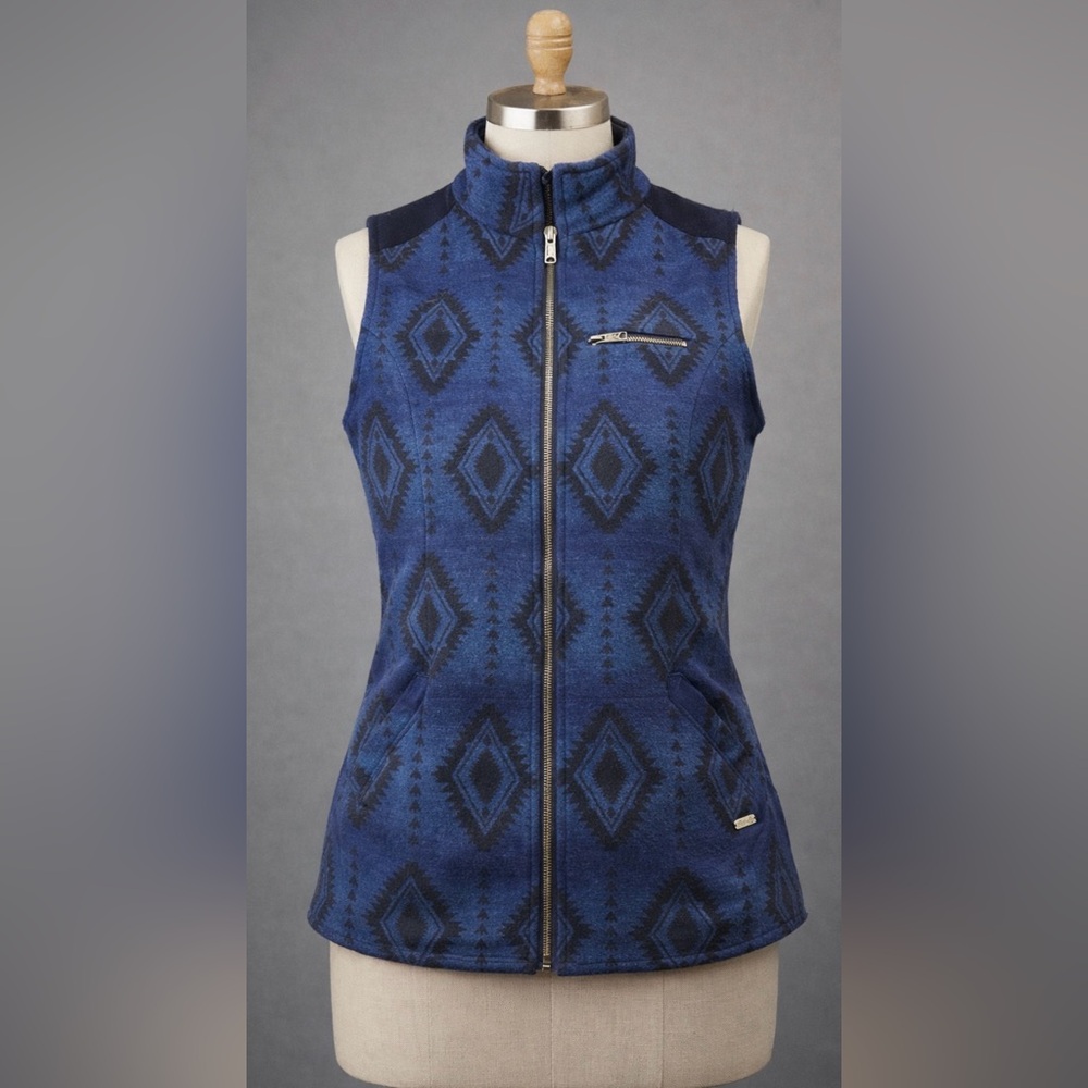 Blue Patterned Women's Vest